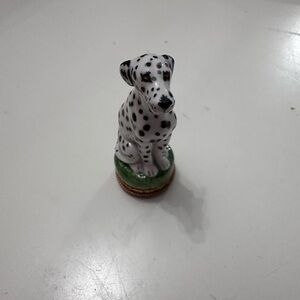 Halcyon Days Enamel Porcelain Dalmatian Desk Seal